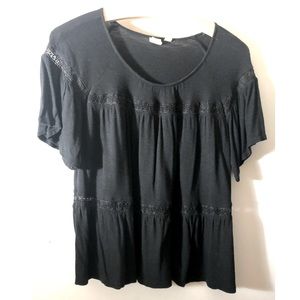 Gap Peplum Flare Short Sleeve Top